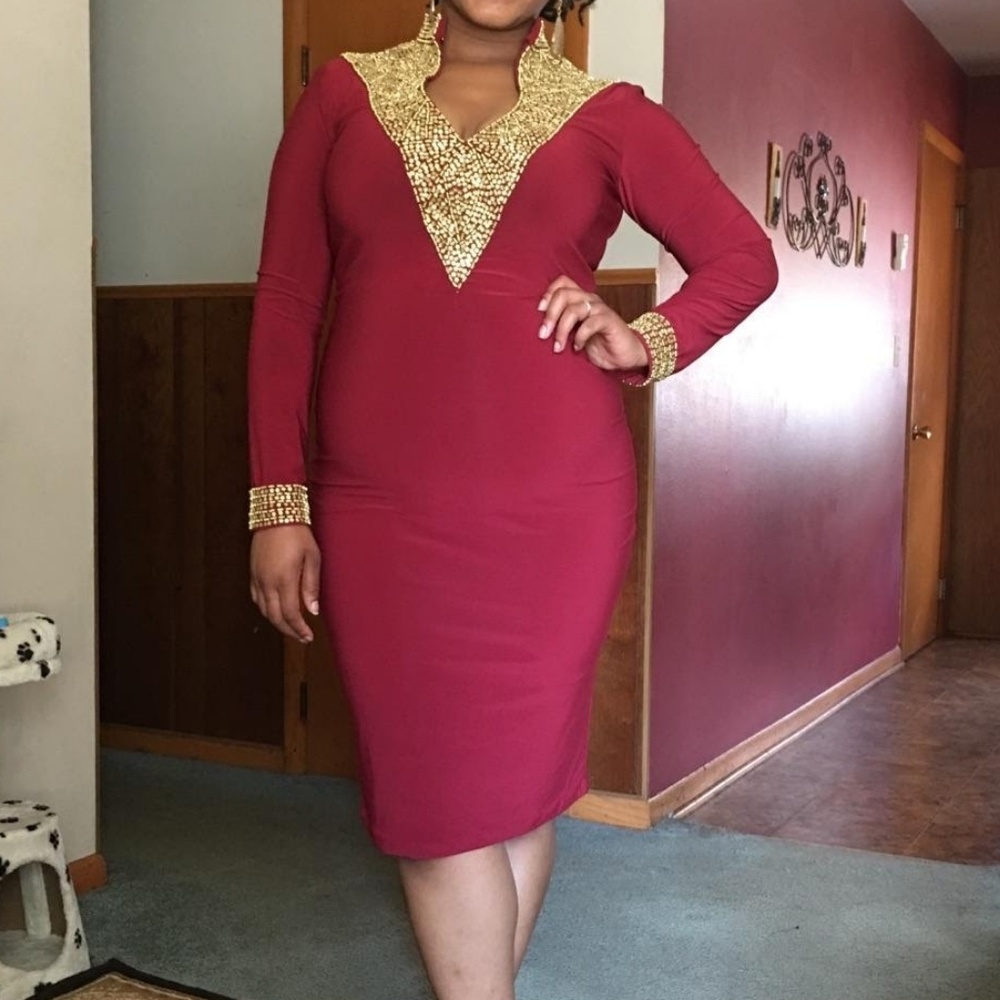 Red cocktail dress